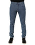 Dolce & Gabbana Blue Cotton Stretch Slim Fit Men Denim Jeans